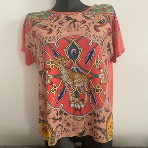 Zara Multicolored Graphic T-Shirt Relaxed Fit